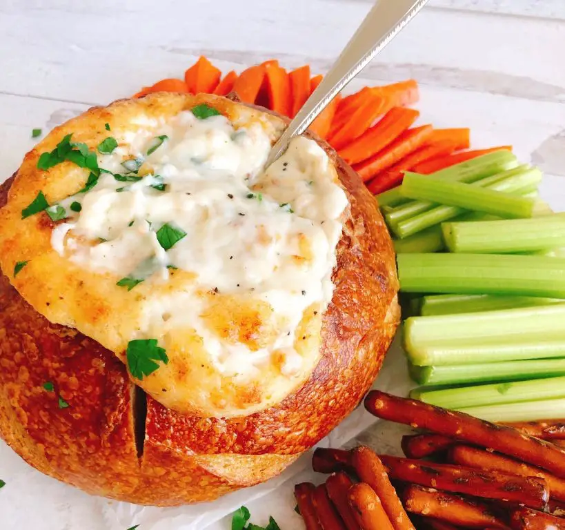 Garlic Parmesan Bread Bowl Dip