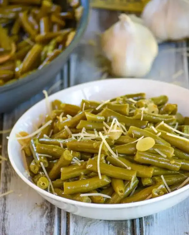 Garlic Parmesan Canned Green Beans
