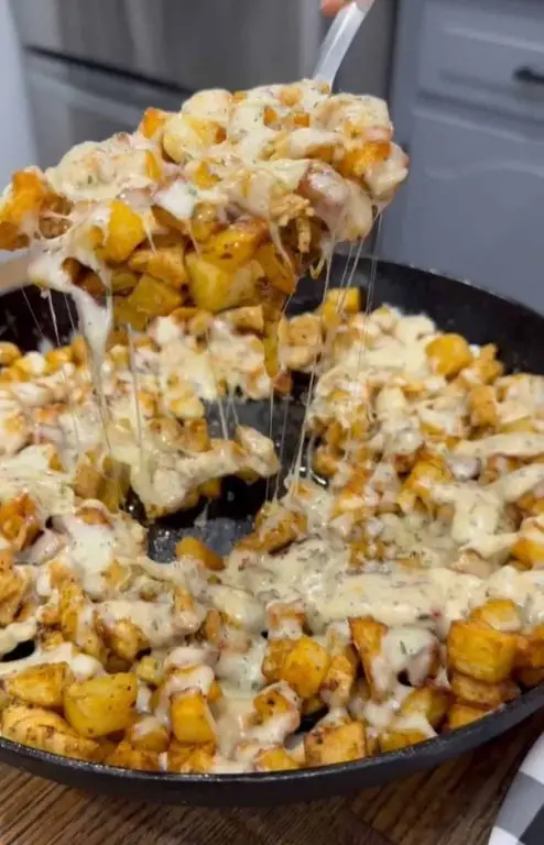 Garlic Parmesan Chicken with Hash Browns