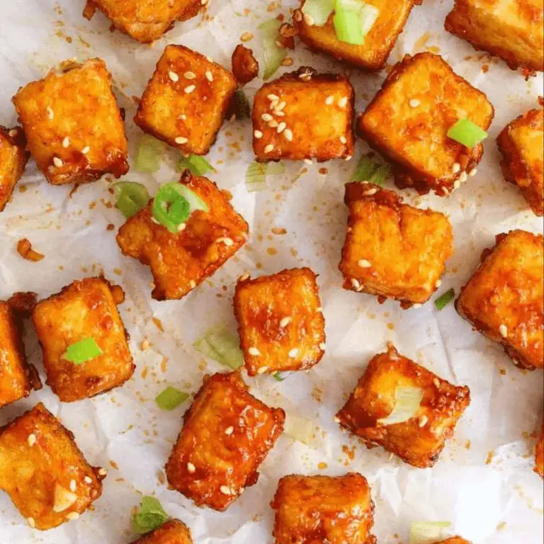 Garlic Parmesan Crispy Tofu Bites