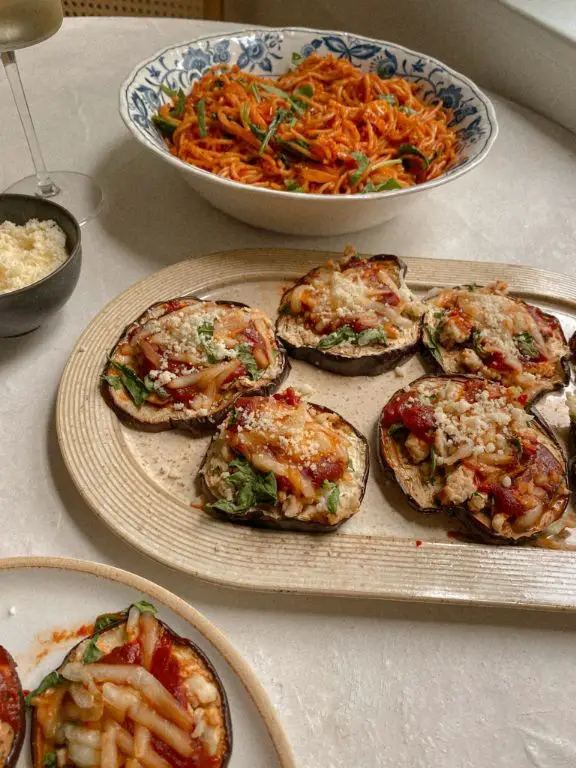 Garlic Parmesan Mini Eggplant Bites