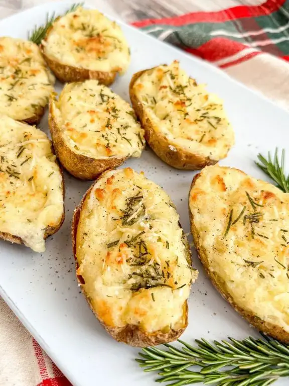 Garlic Parmesan Twice Baked Potatoes