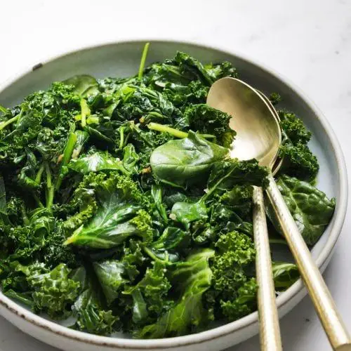 Garlic Sauteed Spinach and Kale