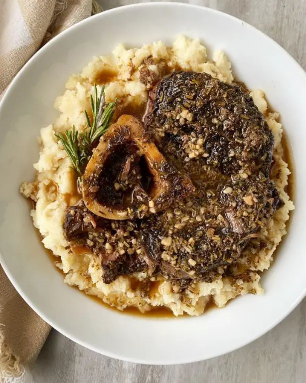 Garlic and Herb Braised Beef Shank