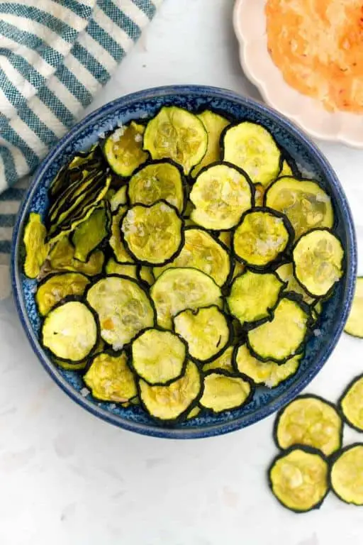 Garlic and Herb Dehydrated Zucchini Chips