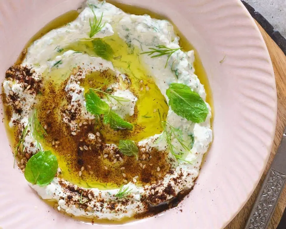 Garlic and Herb Labneh Spread