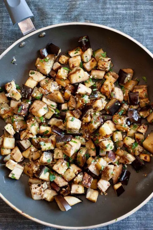 Garlic and Herb Sauteed Eggplant