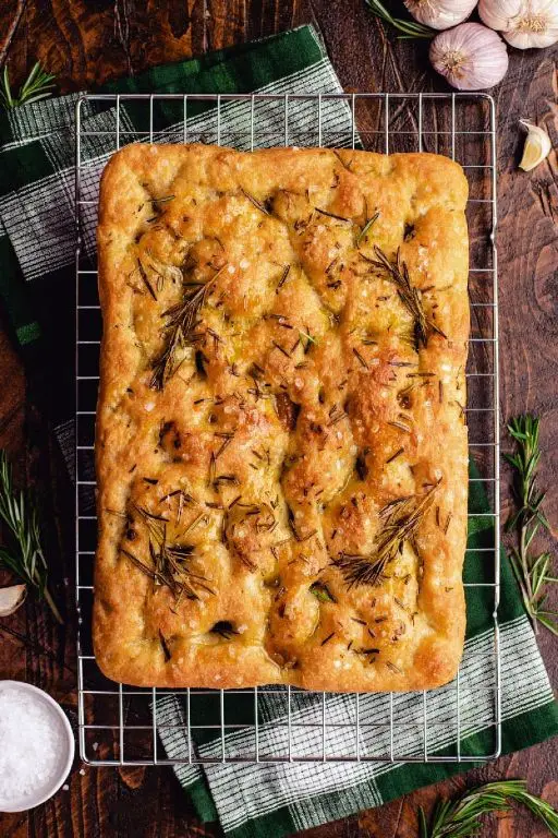 Garlic and rosemary focaccia