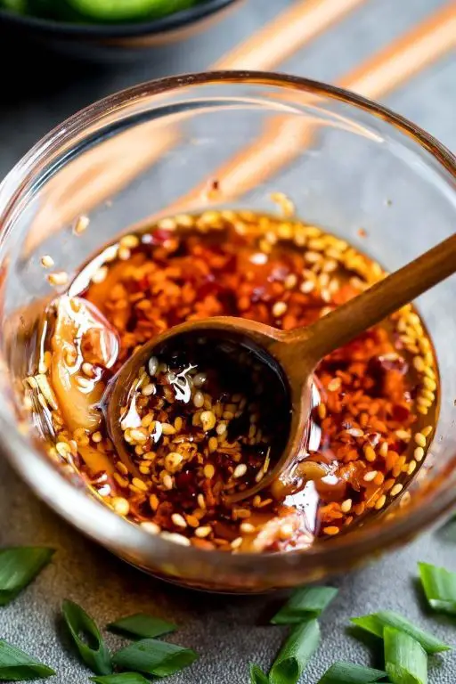 Garlic-Infused Chili Oil with Sesame Seeds