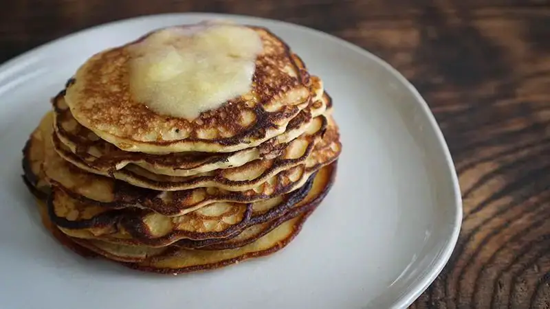 Ghee Pancakes with Maple Syrup