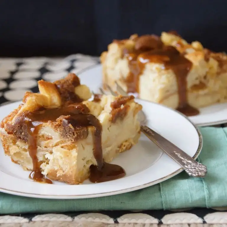 Ginger Snap Bread Pudding with Caramel Sauce