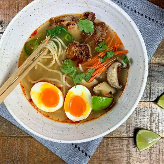 Ginger Soy Pork Ramen with Carrots