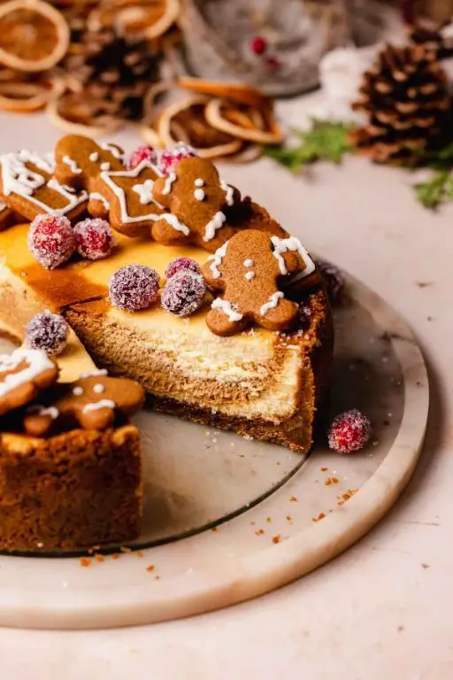 Gingerbread Cheesecake Swirl Cake