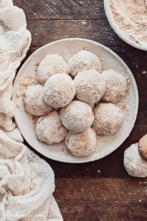 Gluten Free Almond Flour Snowball Cookies