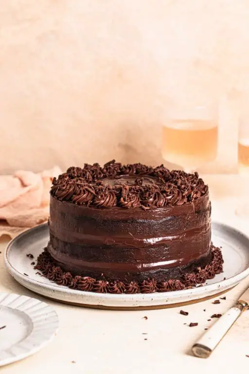 Gluten Free Chocolate Layer Cake with Whipped Ganache