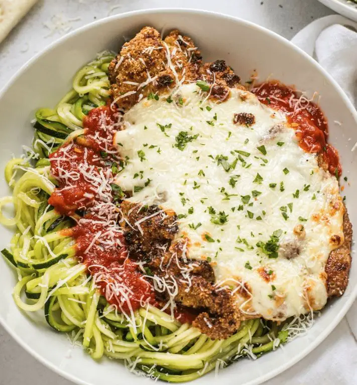 Gluten-Free Chicken Milanese with Zucchini Noodles