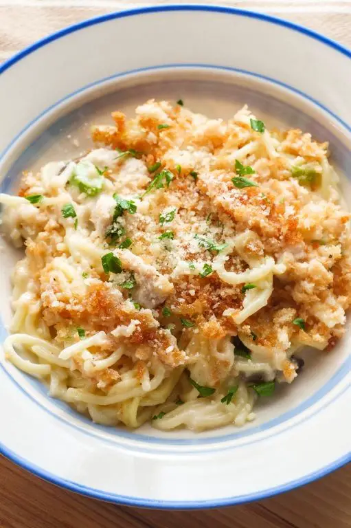 Gluten-Free Chicken Tetrazzini with Rice Noodles