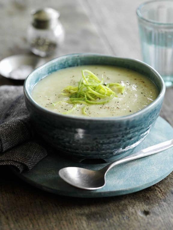 Gluten-free potato and leek soup