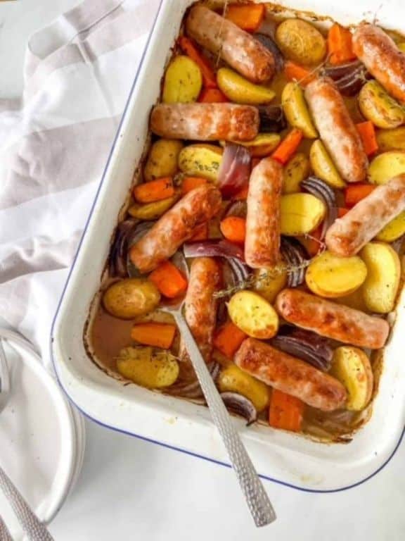Gluten-free potato and sausage bake