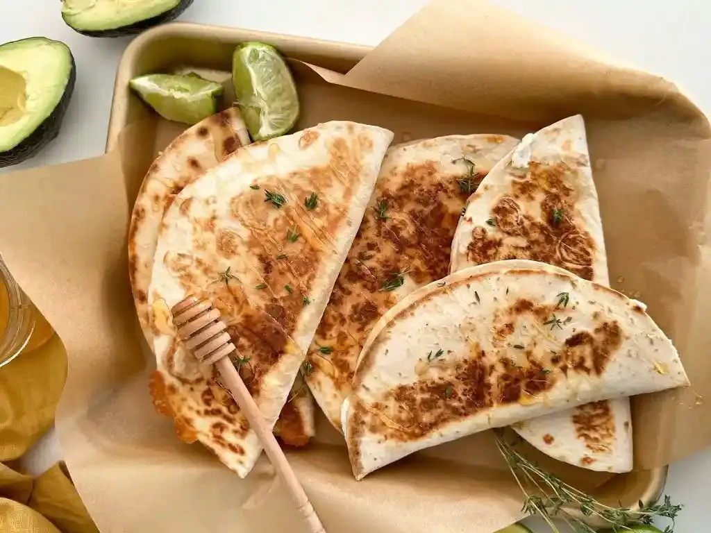 Goat Cheese Chicken Quesadillas
