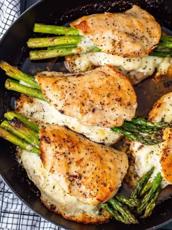 Goat Cheese and Asparagus Stuffed Chicken