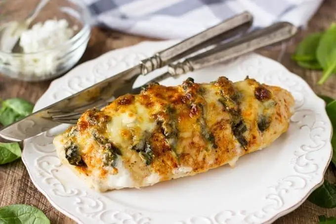 Goat Cheese and Spinach Chicken Casserole