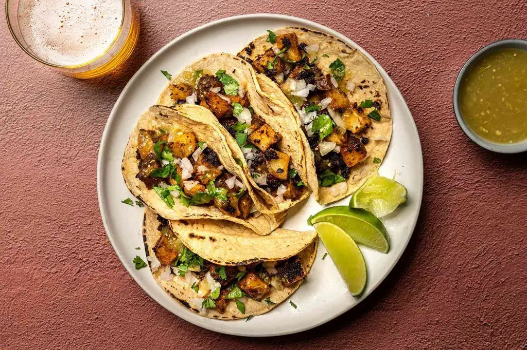 Gold Potato and Chorizo Tacos