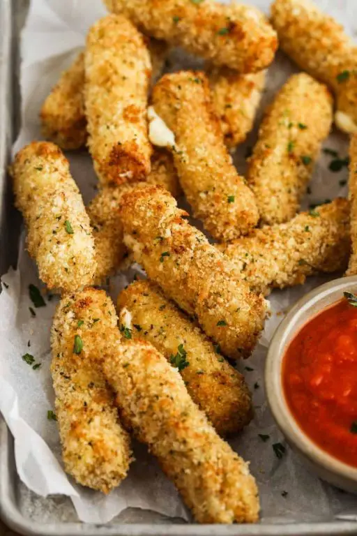 Golden Air Fryer Mozzarella Sticks