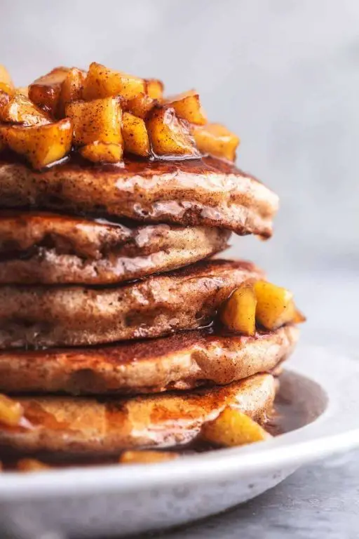 Golden Delicious Apple Pancakes with Maple Syrup