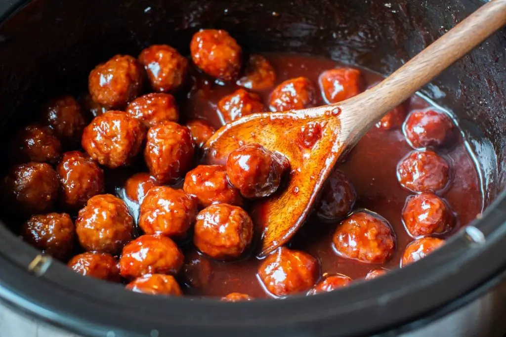 Grape Jelly Crock Pot Meatballs