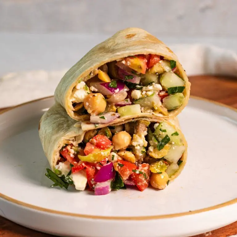 Greek Chickpea and Feta Wrap