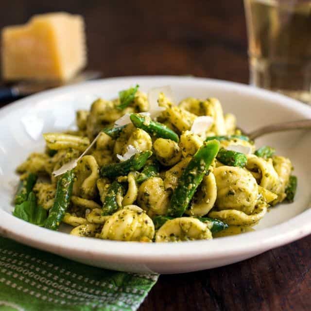 Green Fig and Basil Pesto Pasta