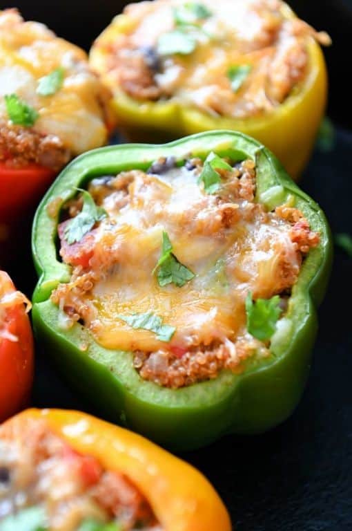 Green Fig and Quinoa Stuffed Bell Peppers