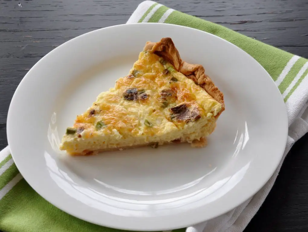 Green Onion and Bacon Quiche