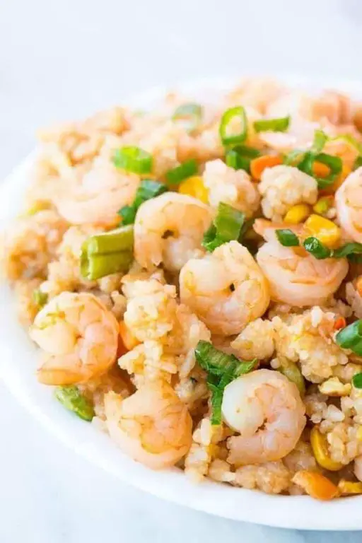Green Onion and Shrimp Fried Rice