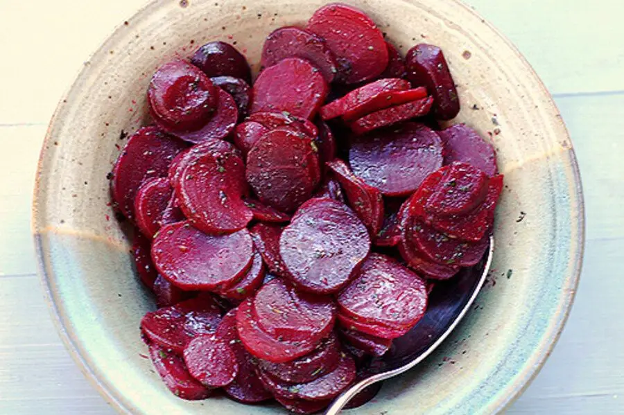 Grilled Beet Stems with Herb Butter