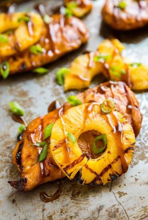 Grilled Chicken Musubi with Pineapple