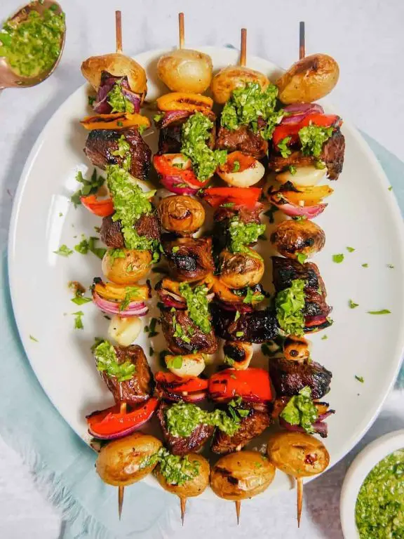 Grilled Cicada Skewers with Chimichurri