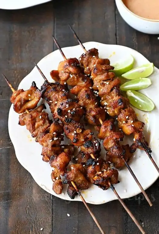 Grilled Coconut Chicken Skewers