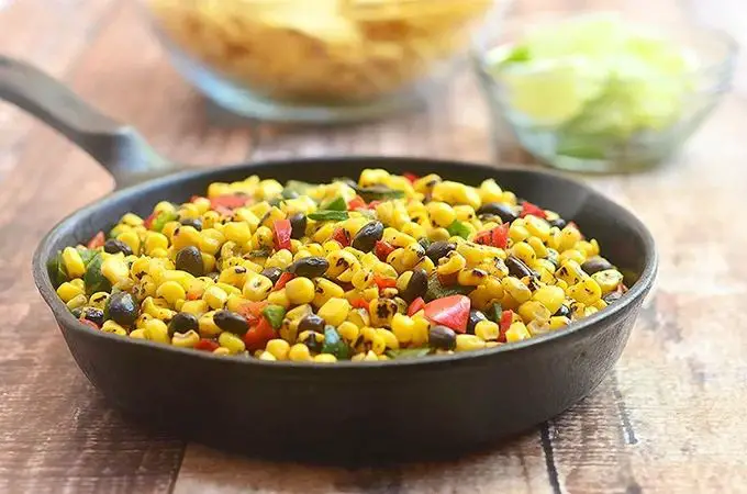 Grilled Corn and Black Bean BBQ Salad