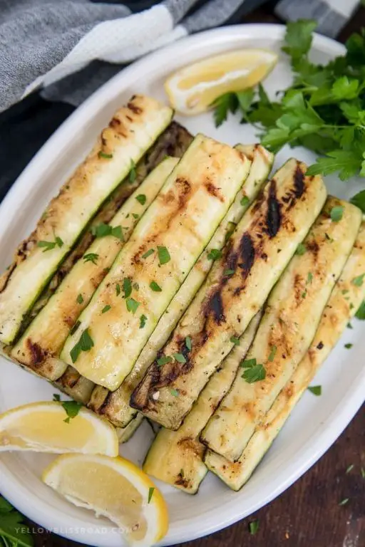 Grilled Cucuzza with Lemon Zest