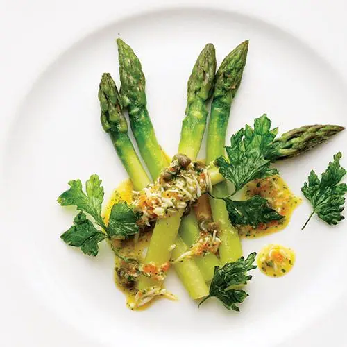 Grilled Duck Egg and Asparagus Salad