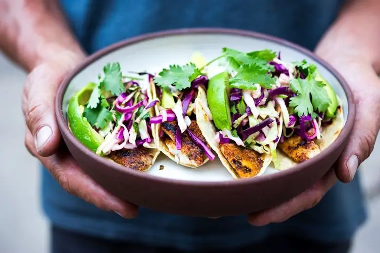 Grilled Fish Tacos with Cabbage Slaw