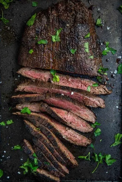 Grilled Flank Steak with Red Wine Reduction