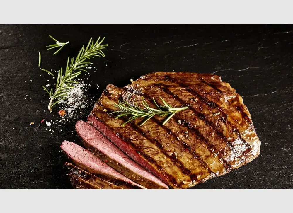 Grilled Flank Steak with Rosemary Butter