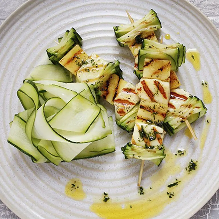 Grilled Halloumi with Mint and Lime