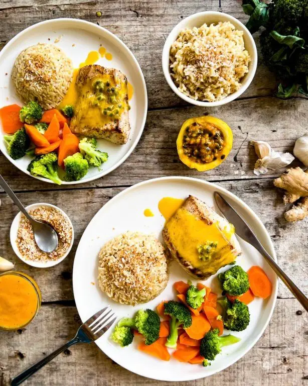 Grilled Mahi Mahi with Passion Fruit Glaze