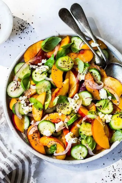 Grilled Nectarine Salad with Goat Cheese