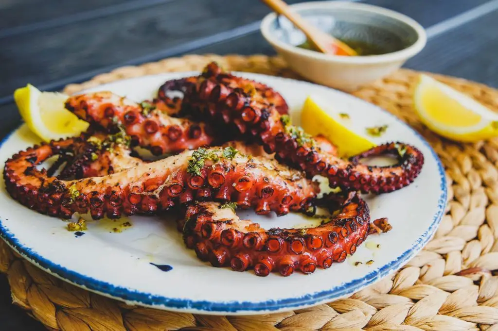 Grilled Octopus with Olive Oil and Lemon