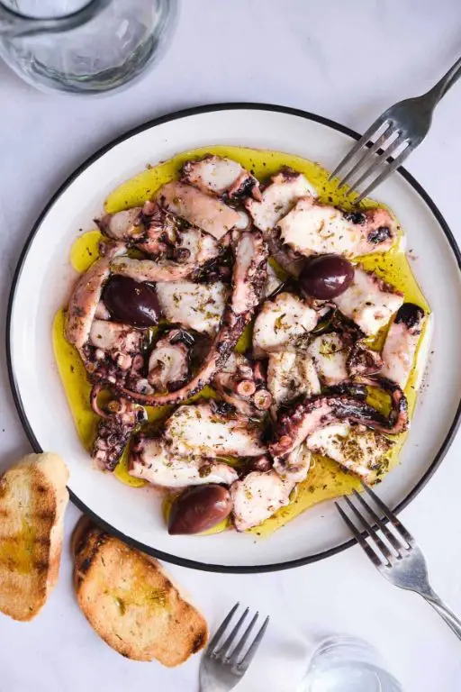 Grilled Octopus with Olive Oil and Vinegar